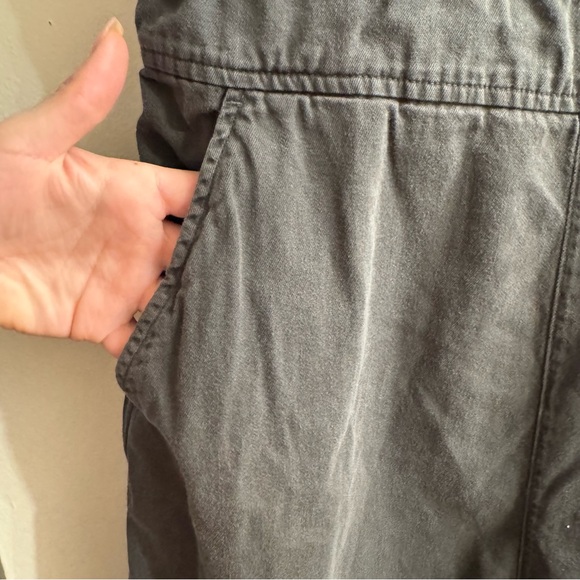 Aerie Charcoal Grey Cut Out Tank Top Wide Leg Jumpsuit Size Large - Picture 3 of 7